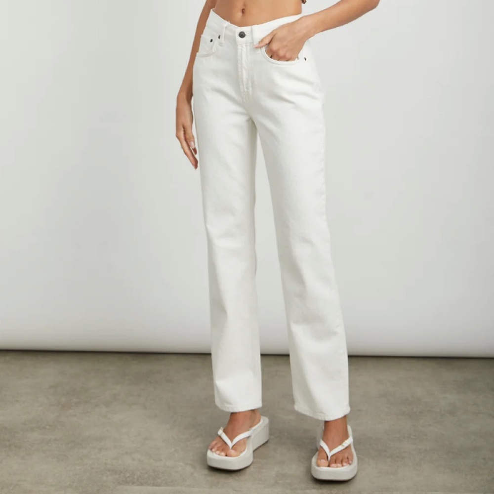 Rails Topanga Straight Jeans in Ecru - Size 30